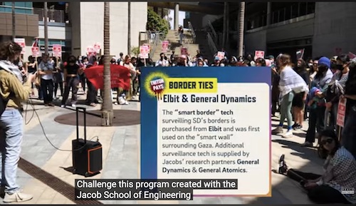 Figure 9: Encampment demands banner on May 1, 2024. Image credit: Anonymous