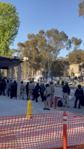 Figure 71: Students were taken to Price Center for processing: Image credit: Anonymous